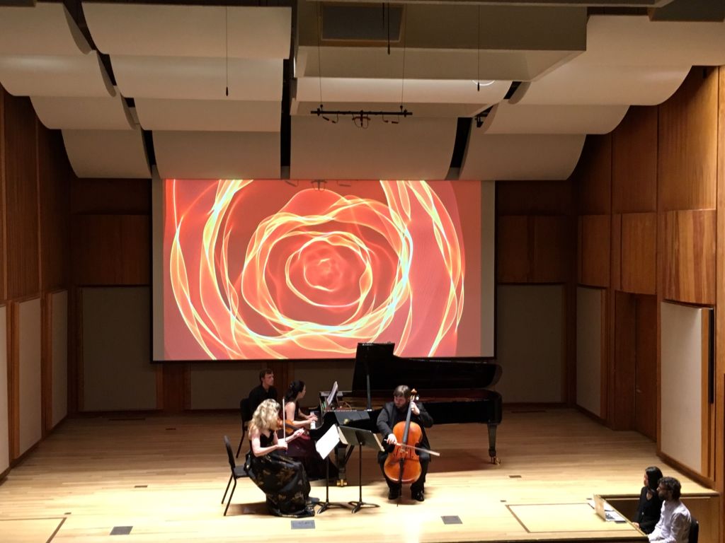 neave trio and projected visuals